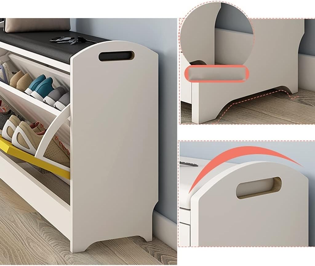 Shoe Rack for Entryway Freestanding Shoe Rack Sofa Stool Changing Shoe Rack Large Capacity Shoe Storage Rack for Hallway Bedroom Shoe Organizer