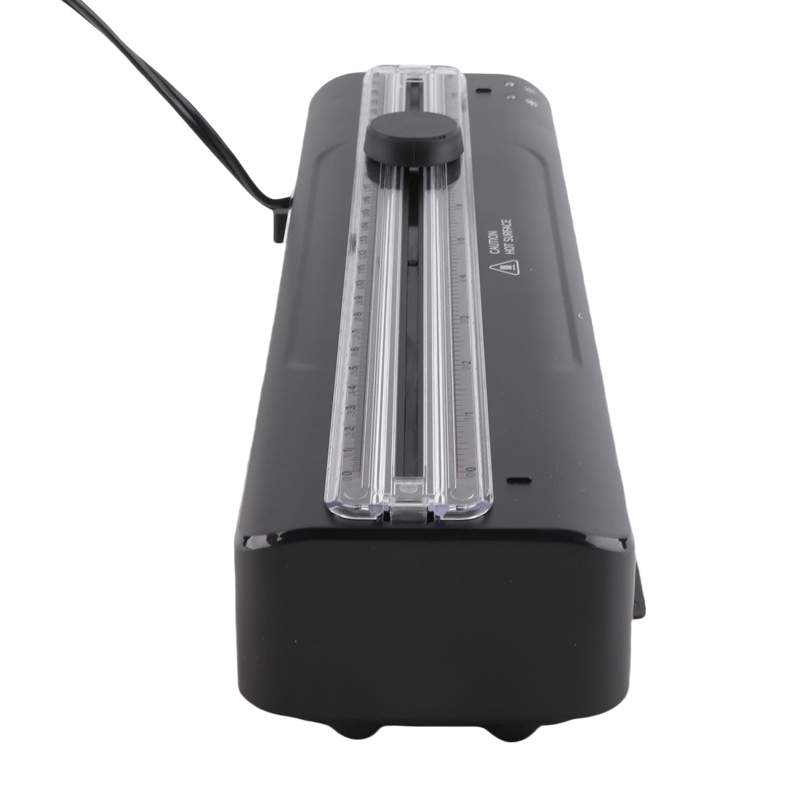 Kompaktowy laminator A4 z obcinaczem skali i kwarcowym drutem grzejnym do zdjęć i dokumentów, prędkość 320 mm na minutę, szerokość wejścia 230 mm, wtyczka EU AC 220–240 V,