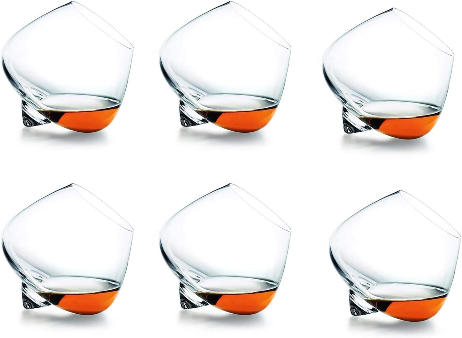 Set Di 6 Bicchieri Da Whisky In Vetro Senza Piombo - Stile Vintage Da 300 Ml