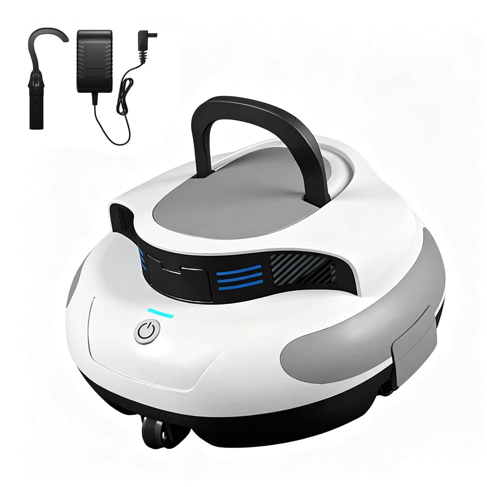 RUODATONLY Cordless Robotic Pool Cleaner, Automatic Pool Vacuum Robot with 100 Mins Runtime, 5000mAh Battery, 180μm Fine Filter, IPX8 Waterproof, for 1000 Sq.Ft