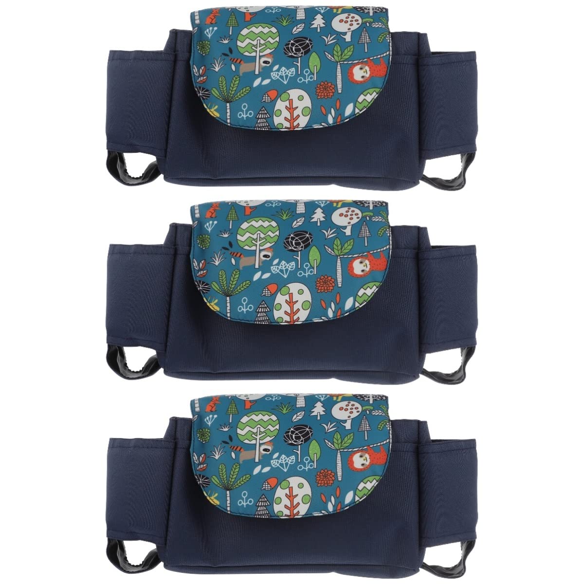 Kisangel Lot De 3 De Rangement Pour Poussette Organiseur De Poussette Porte-gobelet Pochette De Rangement Multifonctionnelle Pour Bébé À Langer Léger