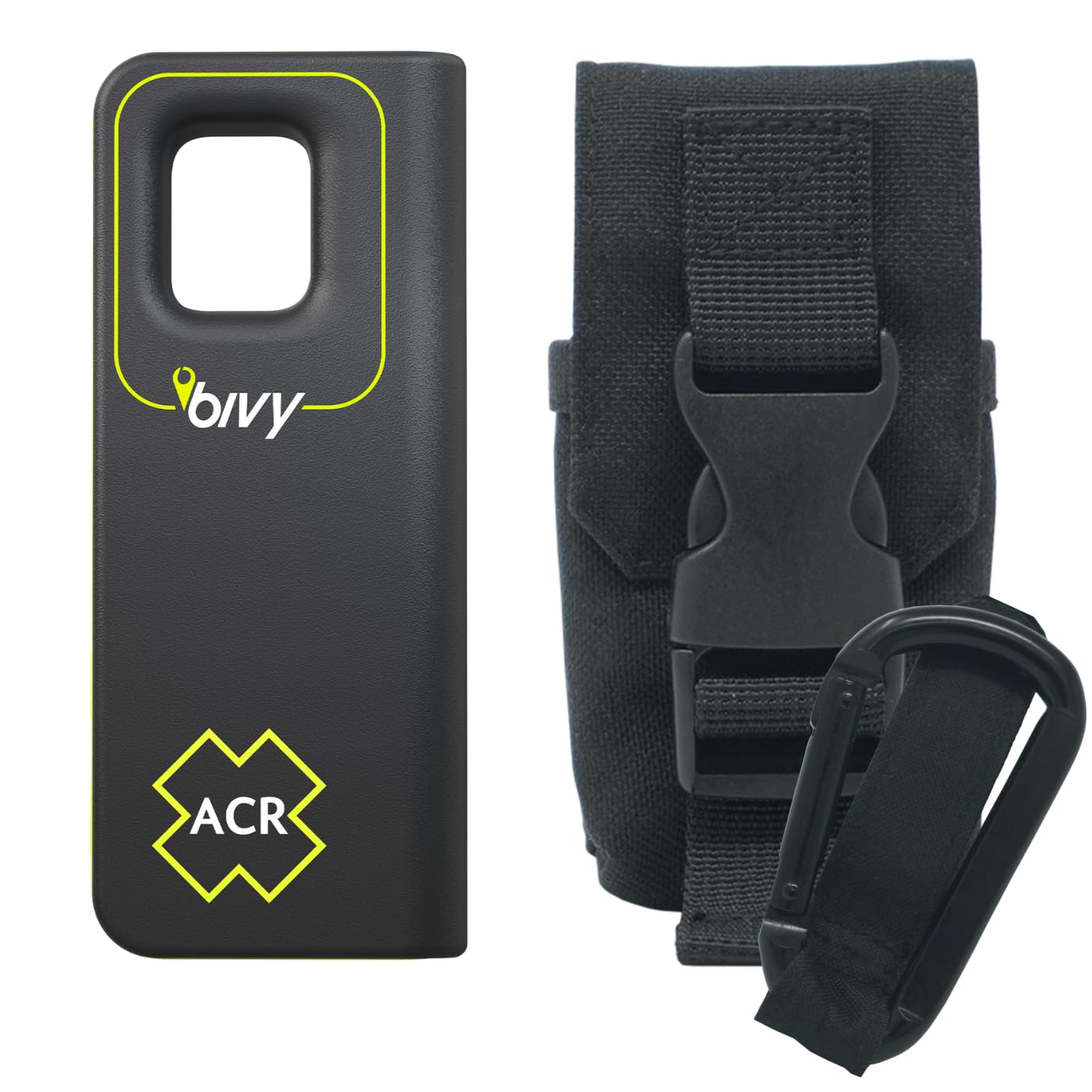 NEW ACR Bivy Stick 2-Way Satellite Communicator with Carrying Case and Carabiner Bundle