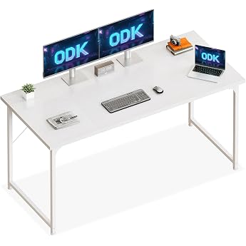 ODK Large Desk 160   55 cm Computer Desk Office Table White