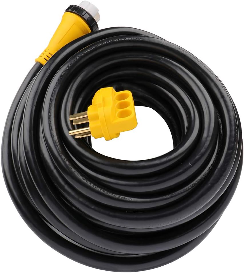 cciyu 50Foot 50AMP RV Power Supply Cable Motorhome Extension Cord Terminal Gender : Automotive