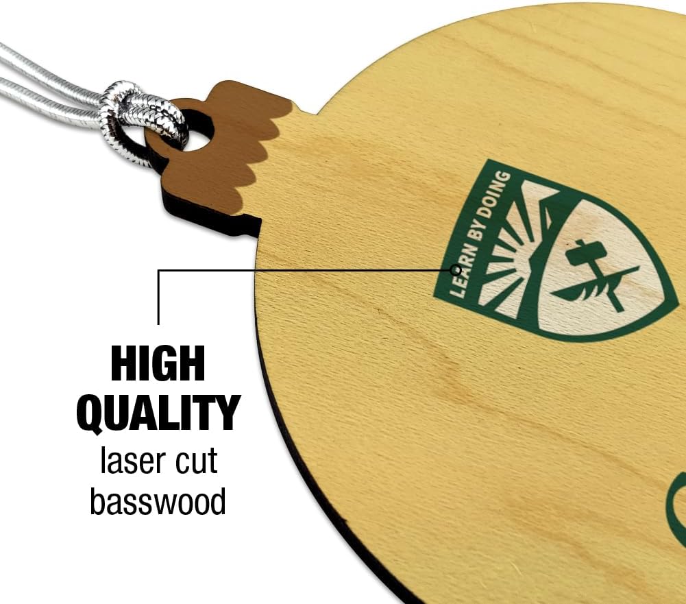 GRAPHICS & MORE Cal Poly Primary Logo Wood Christmas Tree Holiday Ornament - Image 3