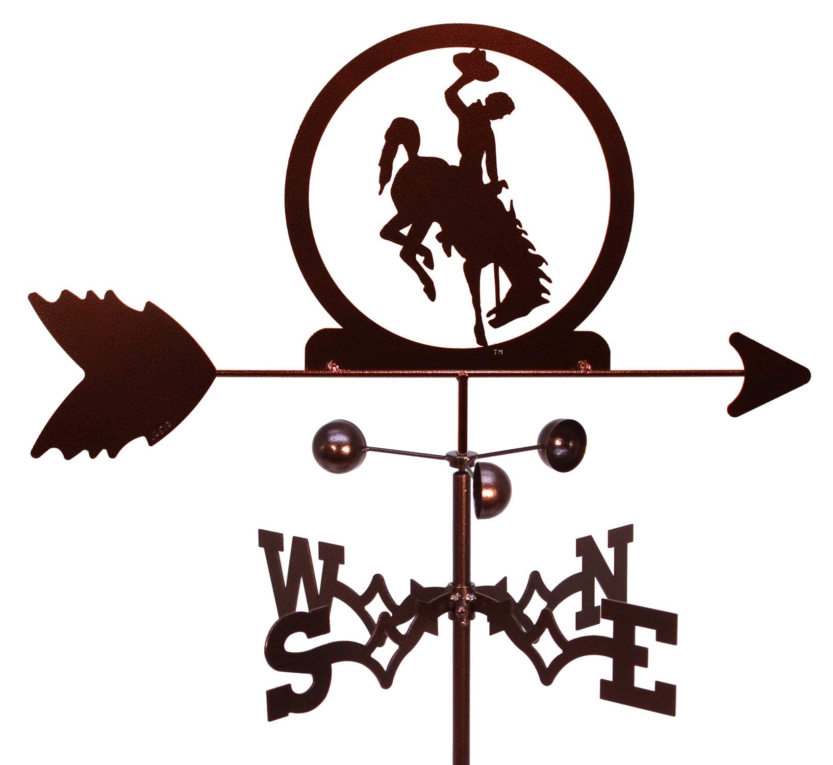 SWEN Products Wyoming Bucking Horse Weathervane (Roof Mount Included)