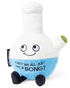 Punchkins Bong Plushie - Cant We All Just Get A Bong Punny Plush Gift for Smokers Funny Plush