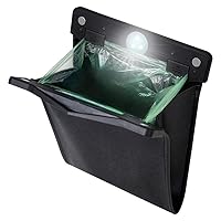 Vista 7 de Contenedor de basura para automóvil con luz LED inteligente, para el lado del pasajero, impermeable, bolsa de almacenamiento de piel artificial