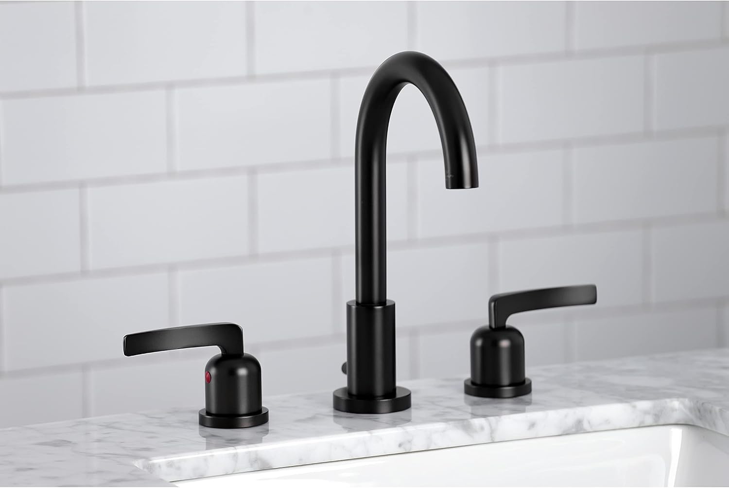 Fauceture FSC8920EFL Centurion Widespread Bathroom Faucet with Pop-Up Drain, Matte Black