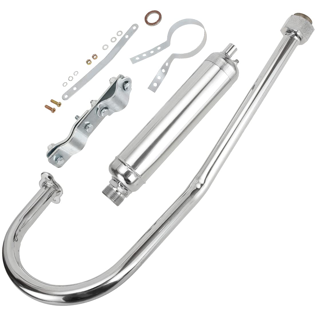 Buy FVRITO Long Exhaust Muffler Pipe Silencer Gasket for 2 Stroke 49cc