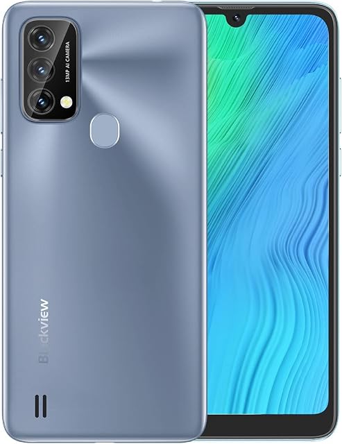 Blackview A50 4G Mobile Phone Unlocked, Octa Core 3GB 64GB(1TB Expandable), 13MP+5MP, 6.09 HD+ Waterdrop Screen, 3 Card Slots, 4280mAh Battery, Dual SIM Android 11 Smartphone, Fingerprint Blue