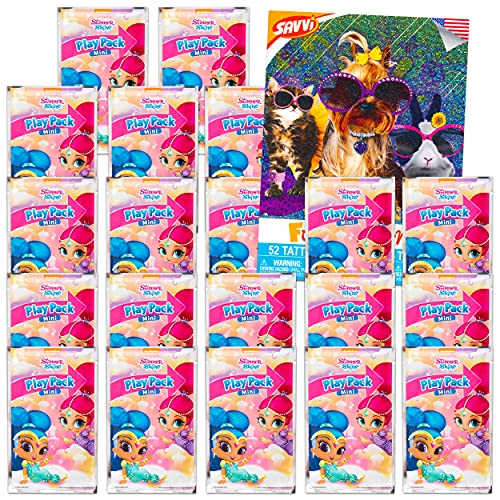 Shimmer and Shine Party Favors Packs -- Bundle Includes 20 Mini Grab n Go Play Packs with Stickers, Coloring Books, Crayons, and Bonus Shimmer and Shine Tattoos (Shimmer and Shine Party Supplies)