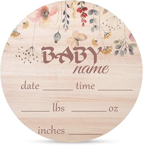 Letrero de anuncio personalizado para recién nacido, letrero de anuncio de nombre de bebé para hospital, regalos de baby shower, para niñas recién