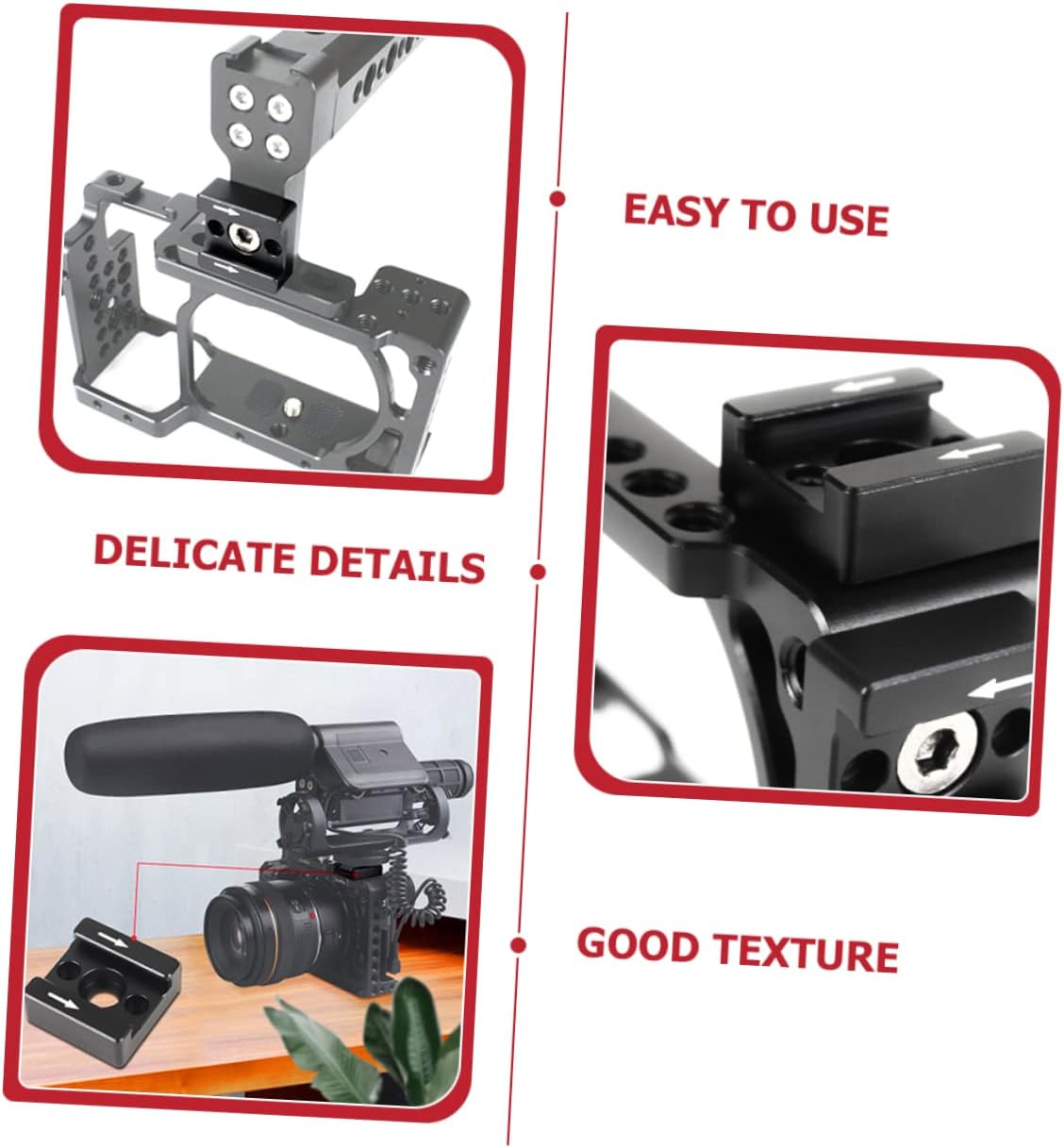 Generic 4sets Cold Shoe Mount Adapter Hole for Cameras and Monitors Design for and Easy Installation for Camera Cages and Stabilizers