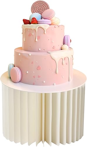 Miniatura 2 de Centros de mesa de boda, jarrones de cartón, 10 columnas plegables con tapa acrílica, jarrón alto para flores, soporte cilíndrico de mesa para