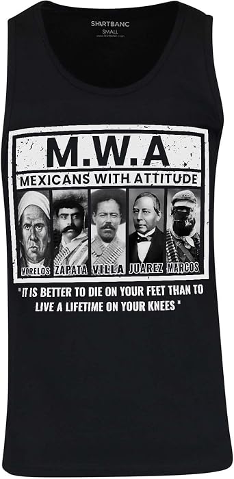 ShirtBANC M.W.A. Mens Mexicans with Attitude Shirt Iconic Parody Mexican