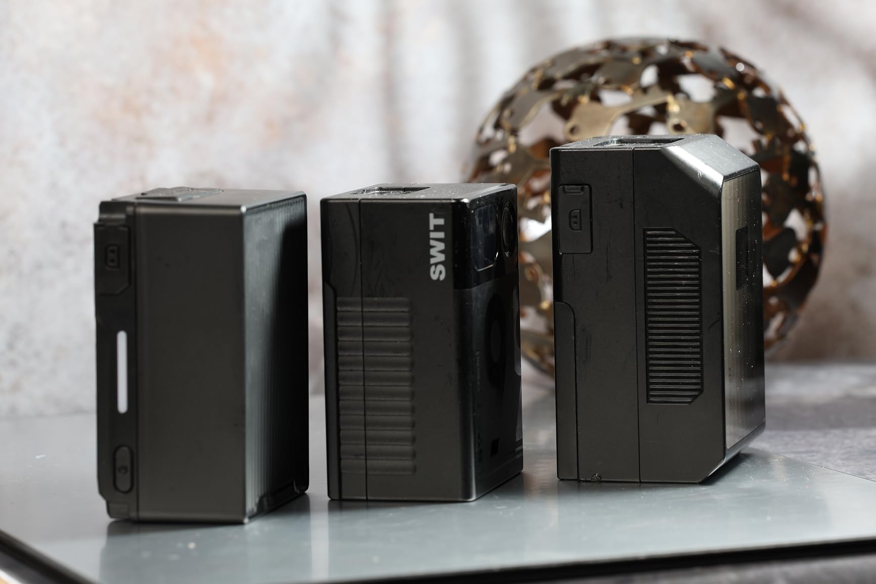 One of the smaller v99 size wise. Works great. Light is useful. 90 degree USB C kind of sucks.