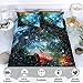ENCOFT 3D Galaxy Bedding Sets Full Size for Teen Kids, Galaxy Duvet Cover/Comforter Cover 4-Piece (Galaxy A, Full)