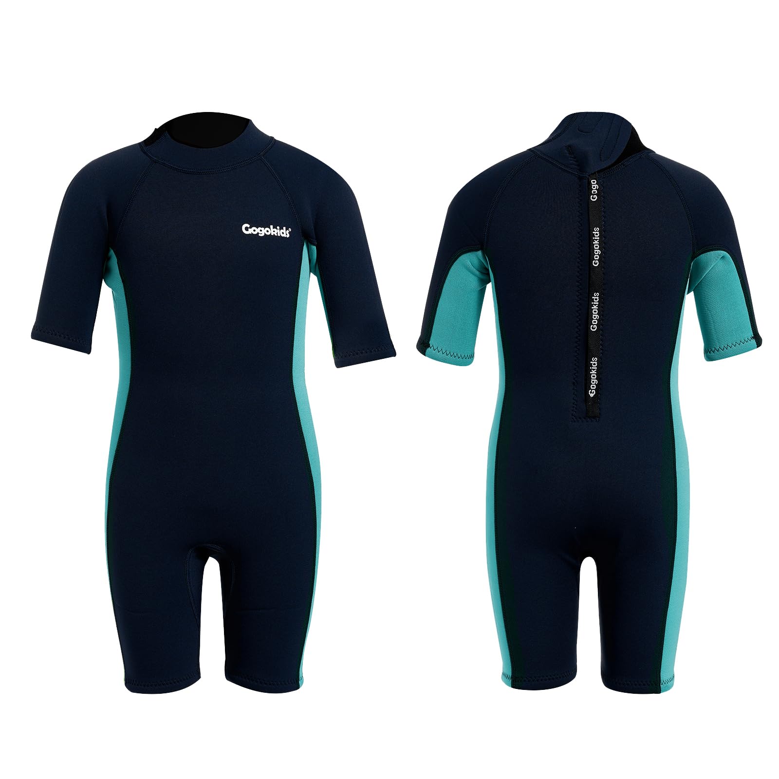 Gogokids Combinaison de plongée courte en néoprène de 2,5 mm pour garçons et filles – Combinaison de printemps pour enfants pour la natation, le surf, la plage, la piscine – Âge de 2 à 10 ans - 1
