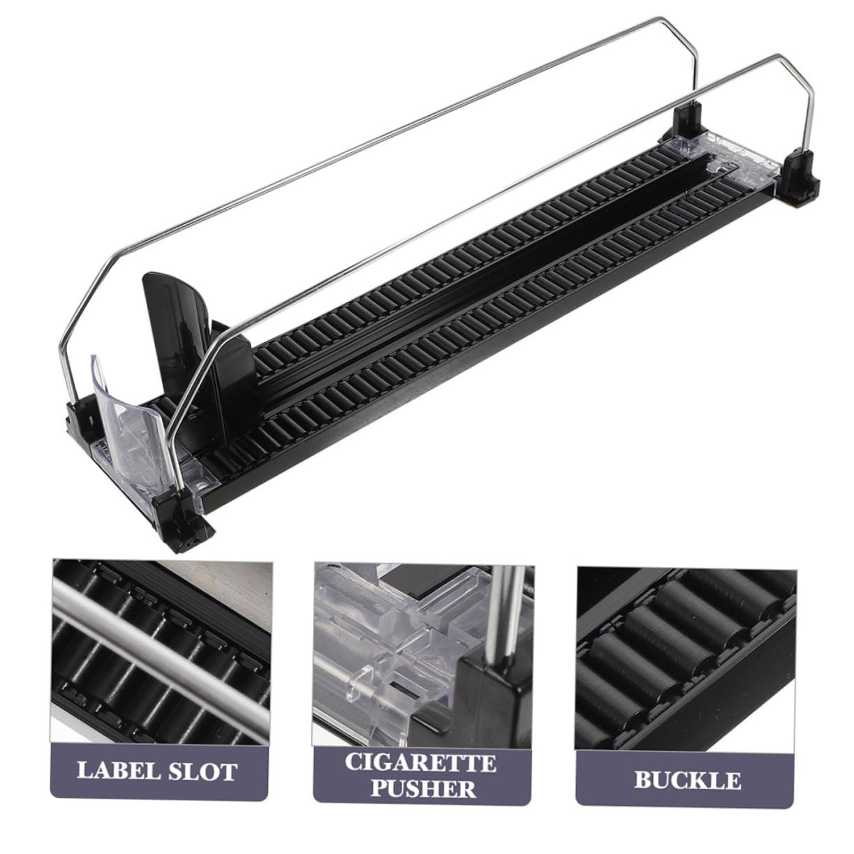 Plastic Drink Pusher Shelf Organizer for Fridge and Retail
