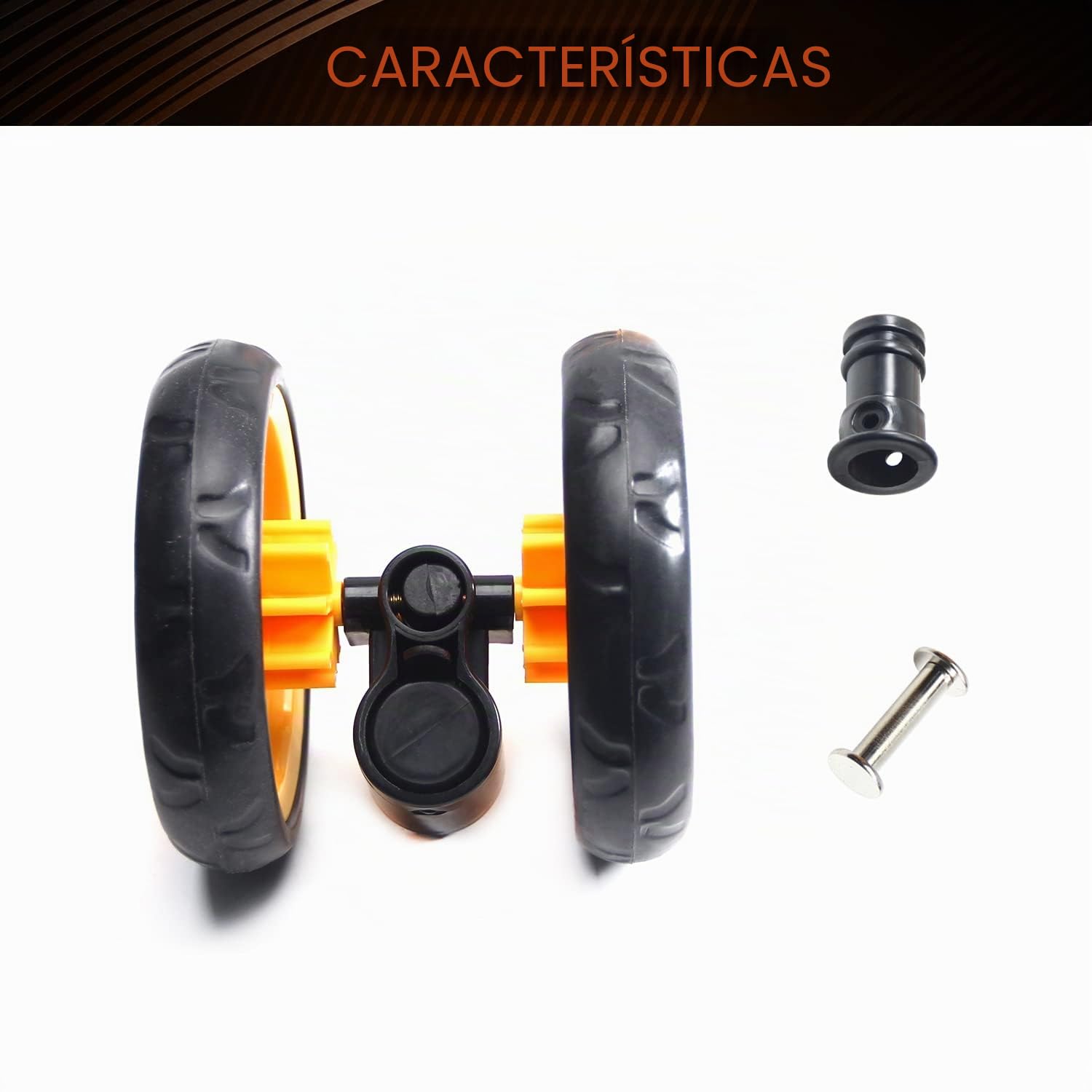 MroMax Jueda de Cochecito Giratoria 120mm x 25mm Para Tubos Circulares de 19mm - Plástico de Repuesto