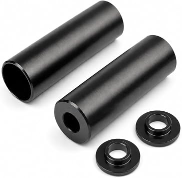 BMX Pegs, Heavy Duty Steel Stunt Pegs for 14mm & 3/8" 10mm Axles | 4.3" Length x 1.5" Diameter Bicycle Foot Pegs for Freestyle Grinding, 2 Pack