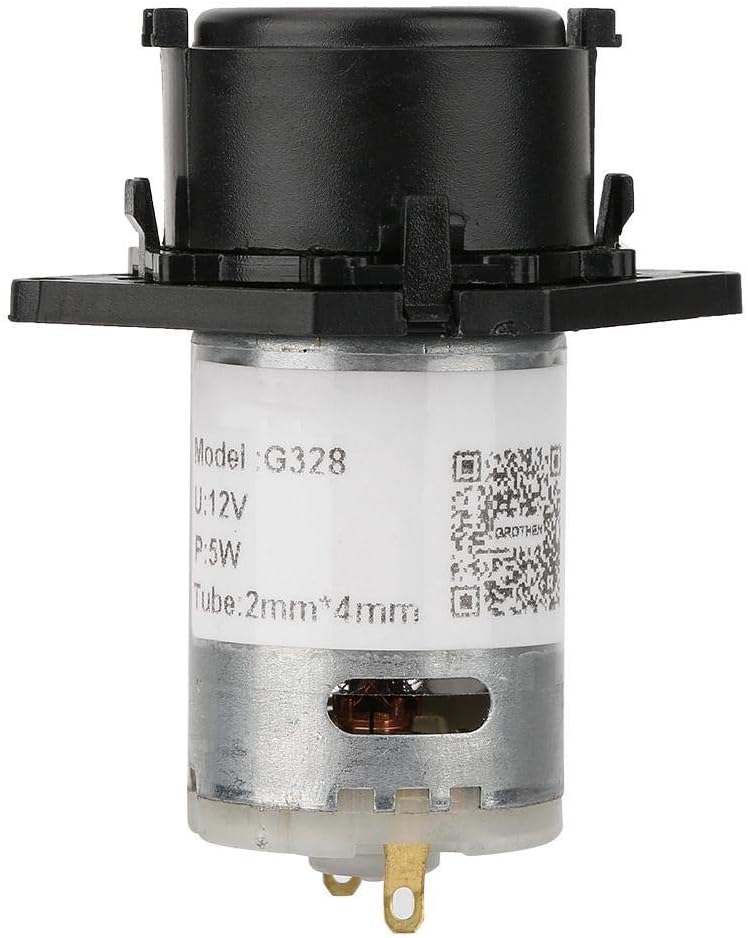 12V DC Micro Dosing Peristaltic Pump Self Priming 2-Channel 4-Tube for Aquarium Lab Chemical Analysis DIY Liquid Dosing Pump Black
