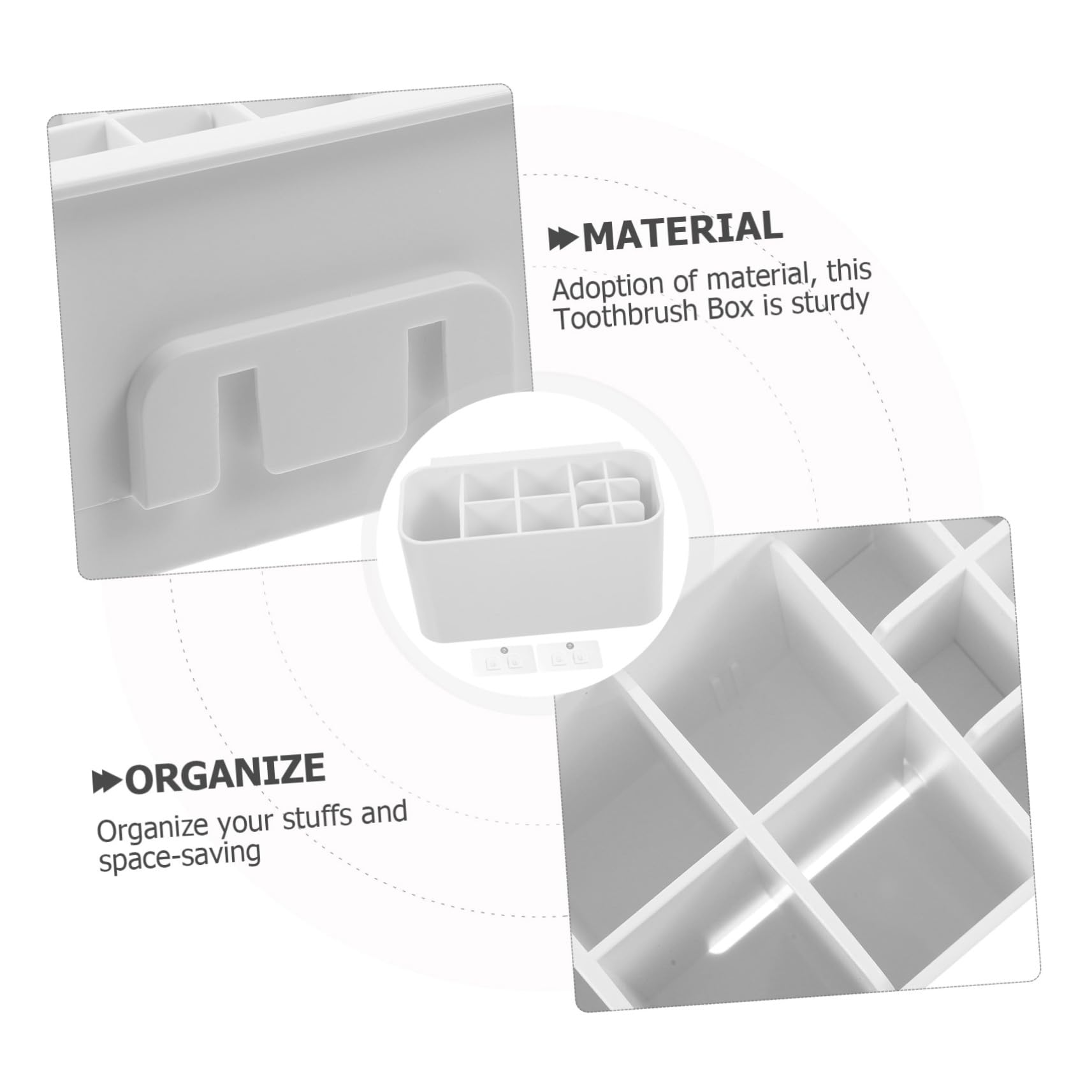 Alipis Scatola Scatola portaspazzolino elettrico storage box organizer per cosmetici porta spazzolini da parete per bagni custodia da bagno addominali