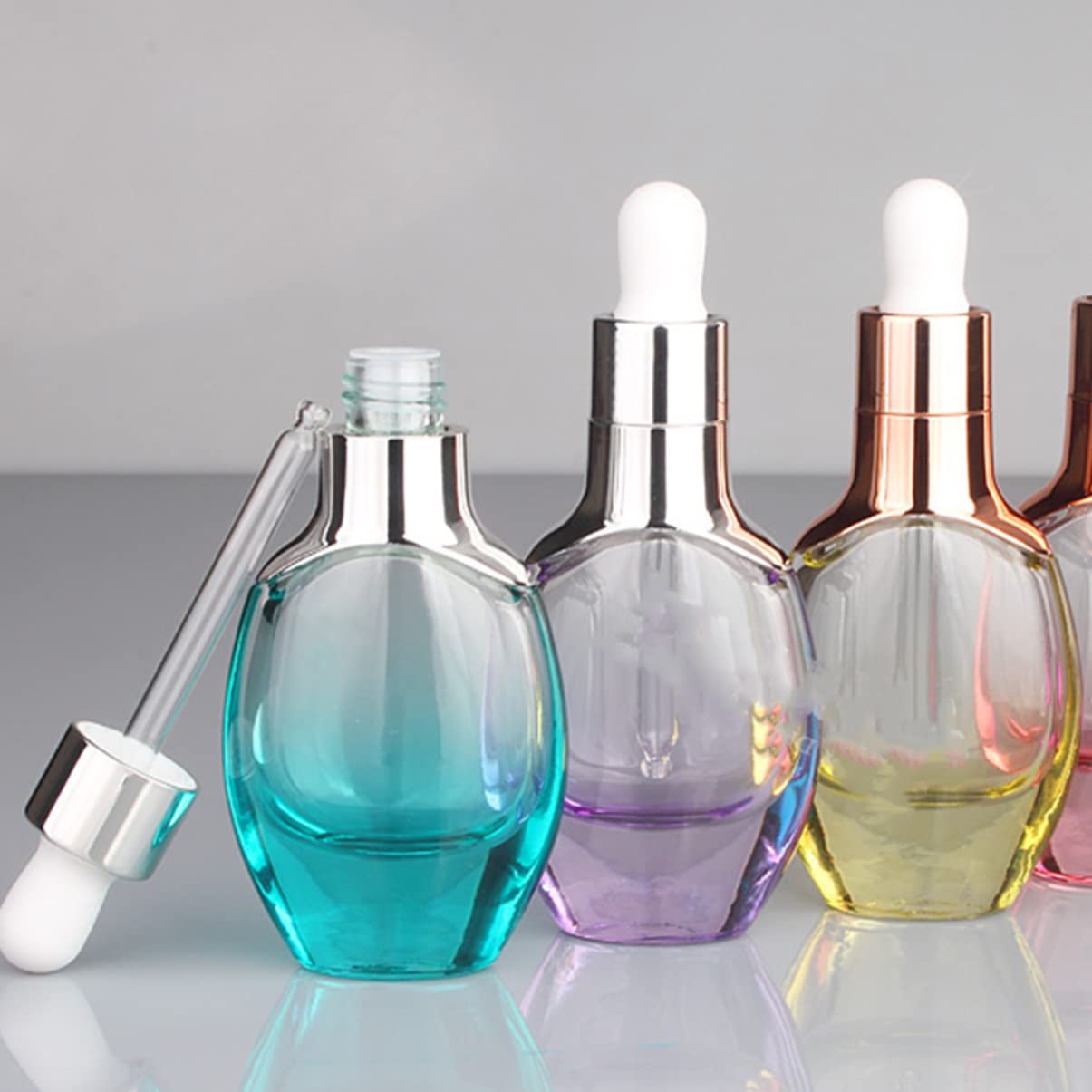 30ml Rollerflaschen Dropper 5er Set Leere Ölflaschen Für Unterverpackungen Praktische Reiseflasche