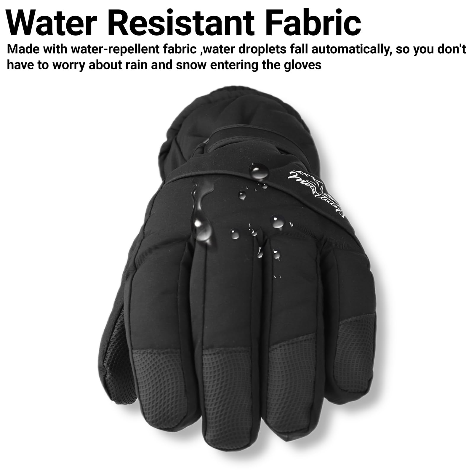 XuoAz Wasserdichte Winter-Ski-Handschuhe für Damen und Herren, rutschfest, Touchscreen, warme Snowboardhandschuhe für kaltes Wetter