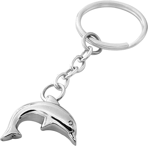 Llavero de cremación de acero inoxidable con colgante de urna de delfín para cenizas