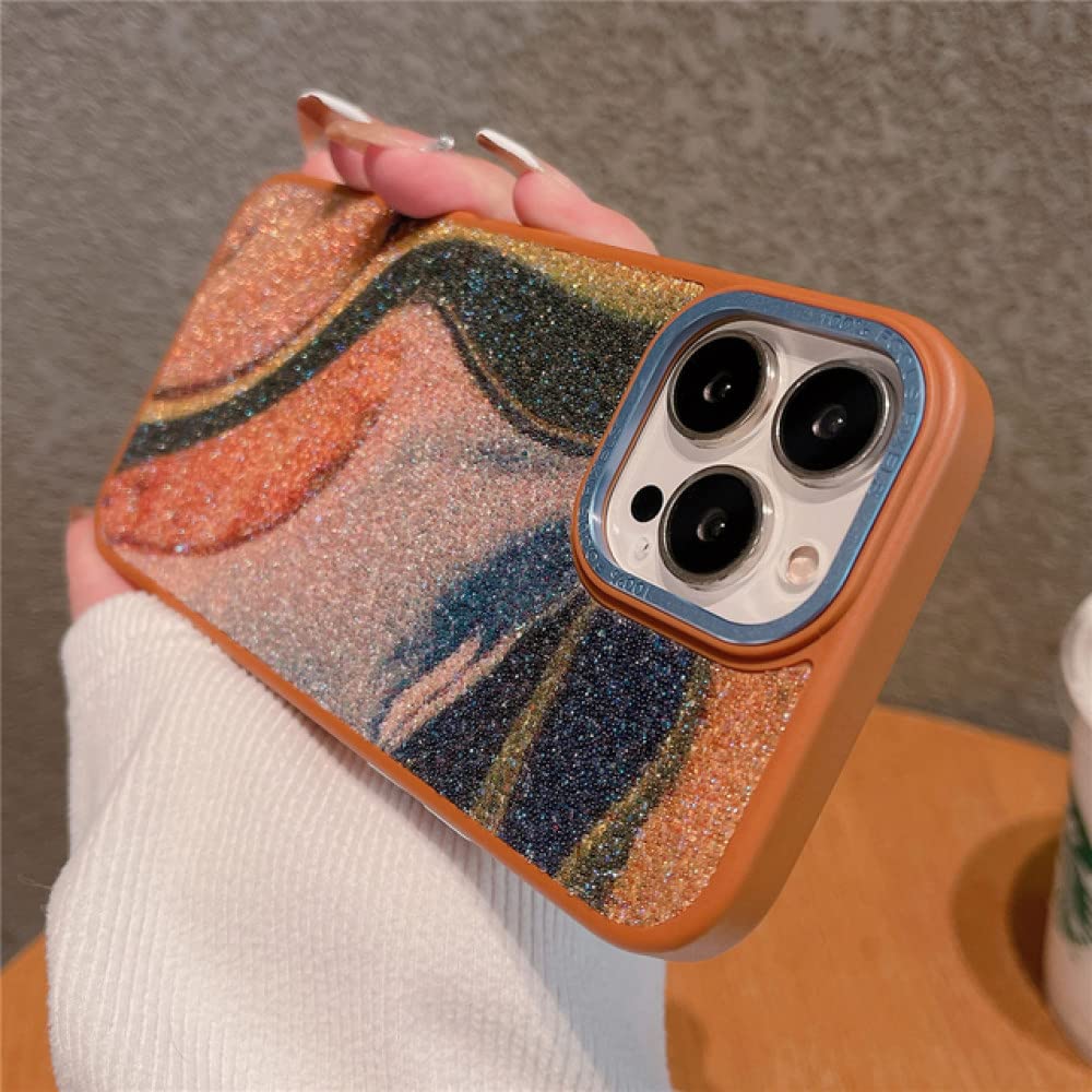 Coque silicone orange pour iPhone 14 Pro avec protection caméra métal - 7