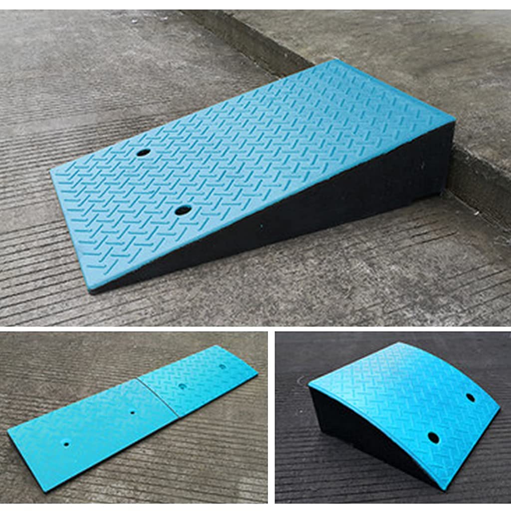 Zielone gumowe rampy progowe 100X38X15Cm, odporność na ciepło i zimno, obciążenie do 1000 kg, wytrzymałe stopnie krawężnika do podjazdu, chodnika/100X30X9Cm