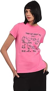 تيشرت أنيق بقصة عادية وأكمام قصيرة للنساء PRWxx004660 من بريمودا، تصميم عصري