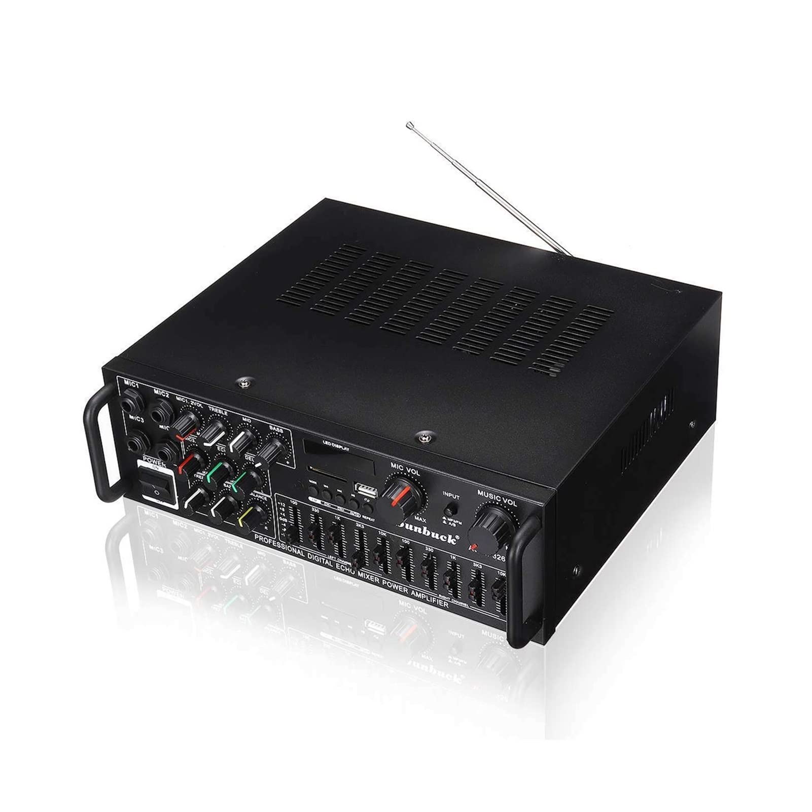 Amplificador de audio estéreo, 2 canales Inicio Amplificadores Bluetooth Inicio Audio Audio Estéreo Subwoofer AMPLIFICADOR POWER AUDIO AMPLIFICADOR AUDIO AUDIO USB SD Con remoto para sistema de cine e