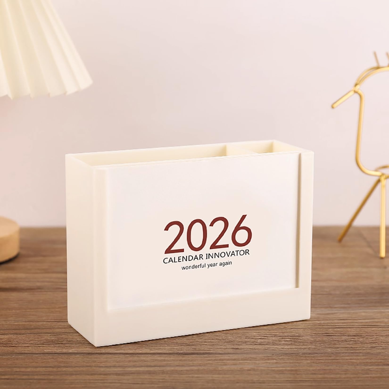 Amazon.co.jp: TARATI 2026年カレンダー 卓上カレンダー 2026 ペン立て