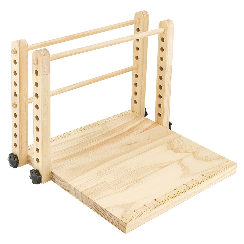 BENECREAT Telaio per Rilegatura di Libri In Legno, Supporto Pieghevole Regolabile per Libri per Lavori di Rilegatura Fai Da Te e Forniture, 30x30cm
