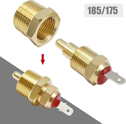 Miniatura 3 de Kit de termostato de ventilador termostático de 185 a 175 grados con control de ventilador de refrigeración eléctrica, rosca de tubo de 38 "para