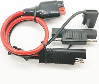 OUQYLG 12AWG 45A Connector to SAE Connector Cable Solar Power Adapter Connector SAE Battery Extension Cable Solar Panel Cable Kits - 0.3m/0.98ft with 1 SAE Polarity Reverse Connector