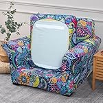 FORCHEER 2 Piece Armchair slipcovers Bohemia Style Printed Sofa Couch Covers with 1 Separate Cushion Couch Covers Washable Sofa Slipcover with Elastic Bottom for Living Room (Armchair, Styles 1) - Image 4
