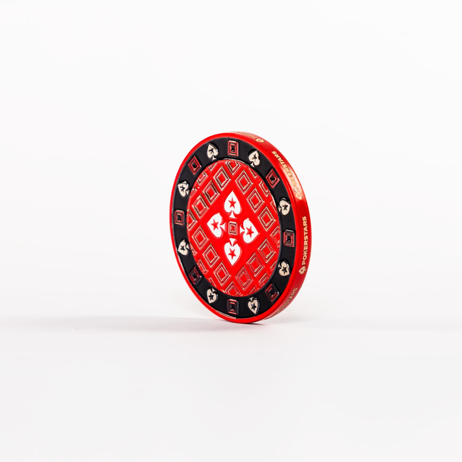 POKERSTARS - Diamond Fade Card Protector - Zinklegierung Pokerchip mit Emaille-Finish - 45 mm Durchmesser - Lasergedrucktes PokerStars-Logo - Premium-Kartenschutz für Turniere & Heimspiele