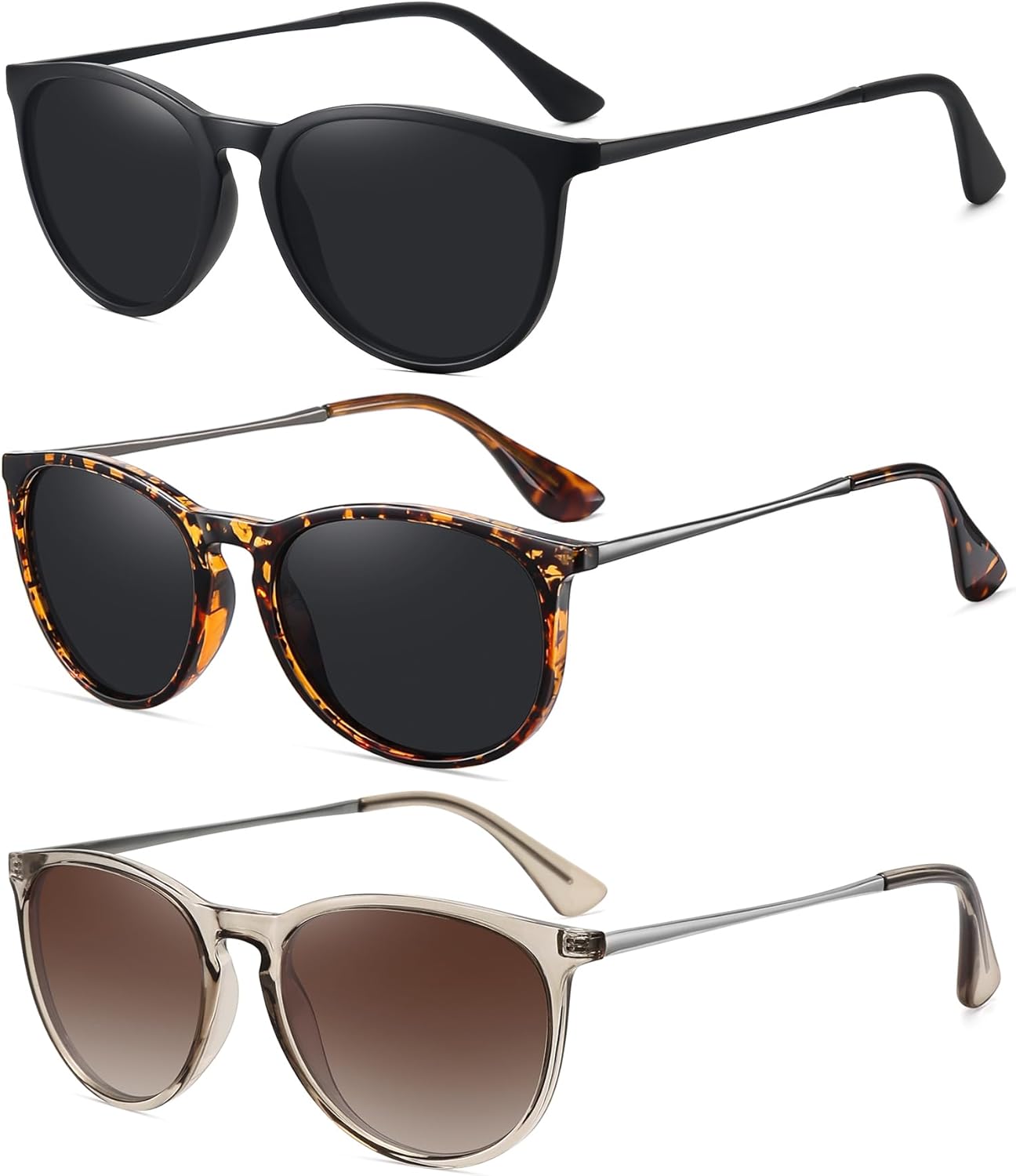 3 Pack: Brown Gradient Brown+leopard Black+black