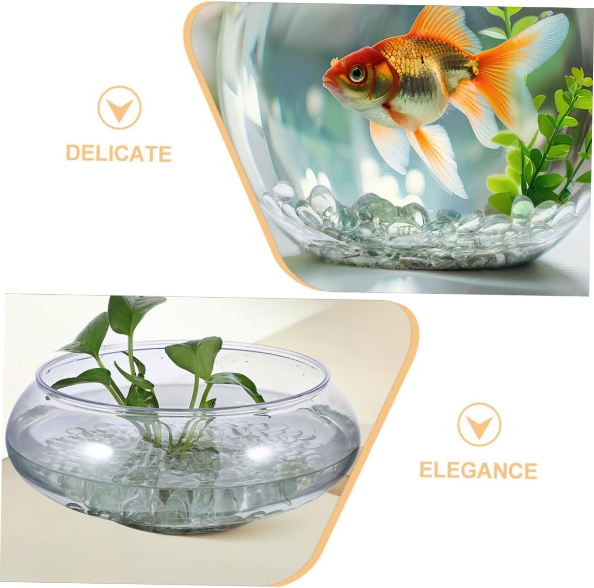 300pcs Clear Glass Marbles Transparent Decorative Beads for Vases Fish Tank and Hydroponics Plants Versatile Flat Glass Vase Filler for Home Decor and Tabletop Display