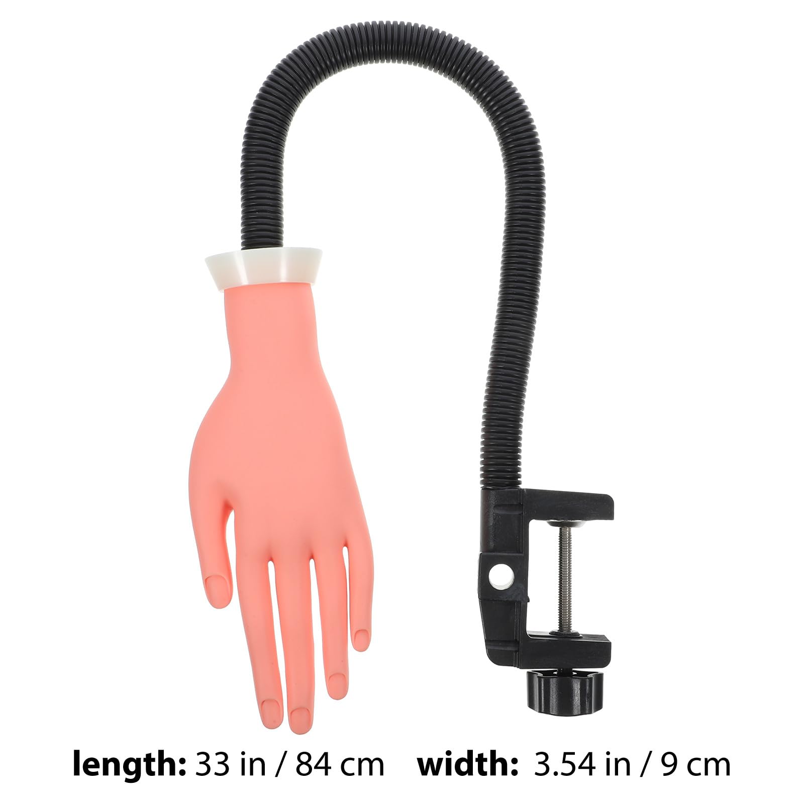 IMIKEYA Künstliches Nagel Übungs Handmodell mit 100 Übungsnägeln Flexibles Silikon Handmodell für Maniküre Anfänger Nagelkunst Zubehör mit Ständer Nageldesign Übungswerkzeug