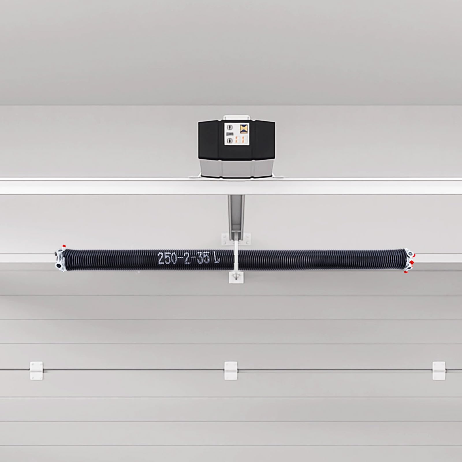 VEVOR Resortes de Torsión para Puertas de Garaje con Barras de Enrollado Antideslizantes y Guantes, Par de Φ6,35 x Φ50,8 x 889 mm, 16 000 Ciclos, Revestimiento Negro de Electroforesis para Reemplazo