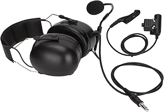 Fone de ouvido resistente + U94 PTT, fones de ouvido de alta resistência de segurança 7,1 mm durável para P8268 para DP4800 para Motorola