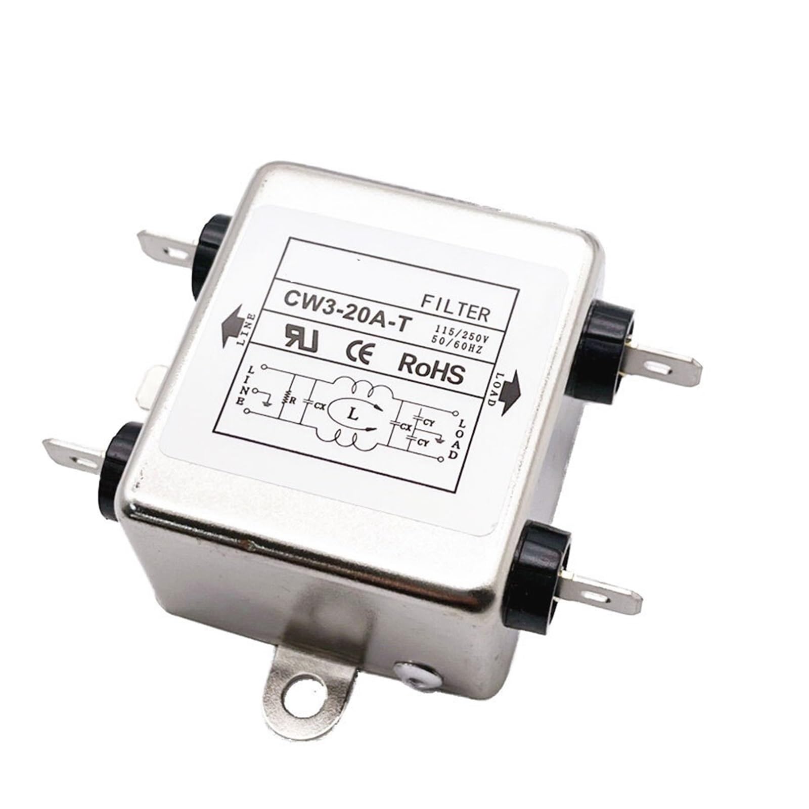 Filtro de potencia enchufable de 220 V purificador monofásico CW3-20A-T