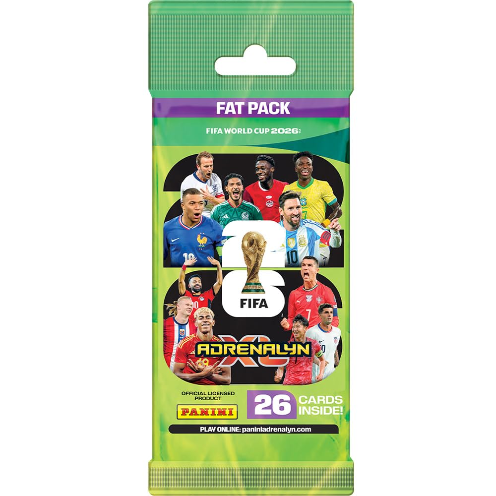 FIFA World Cup Adrenalyn XL 2026-1 Fat Pack Box (10 Fat Packs) (original) + pochettes collect-it exclusives (paquet de marque propre)