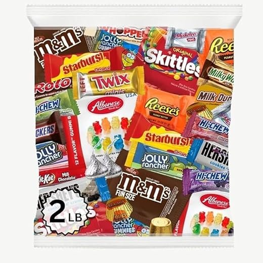 Ultimate Assorted Classic Candy Mix Variety Pack – 2 lbs | Bulk Fun Size, Individually Wrapped Candy for Parties, Office Bowls, Parades, Piñatas & More