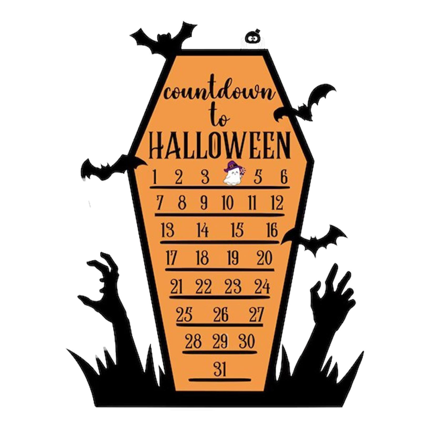 Amazon.co.jp: ハロウィーンのカウントダウンカレンダー棺の形を
